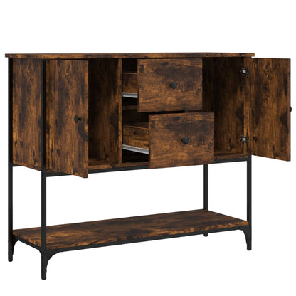 Dressoir 100X36X85 Cm Bewerkt Hout Gerookt Eikenkleurig