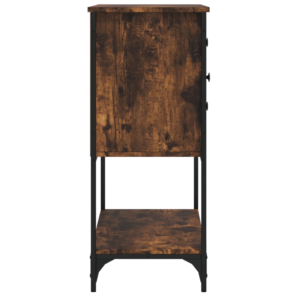 Dressoir 100X36X85 Cm Bewerkt Hout Gerookt Eikenkleurig