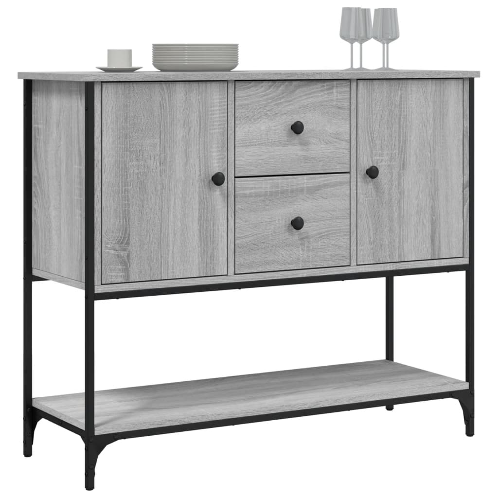 Dressoir 100X36X85 Cm Bewerkt Hout Grijs Sonoma