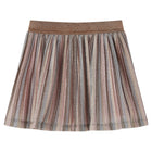 Pleated glitter skirt for girls 104 brown and pink