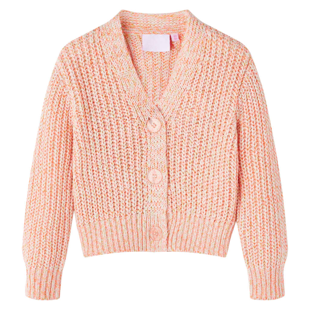 Kindervest gebreid 116 gemengd roze 116