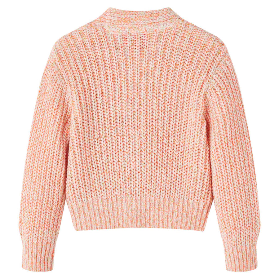 Kindervest gebreid 116 gemengd roze 116