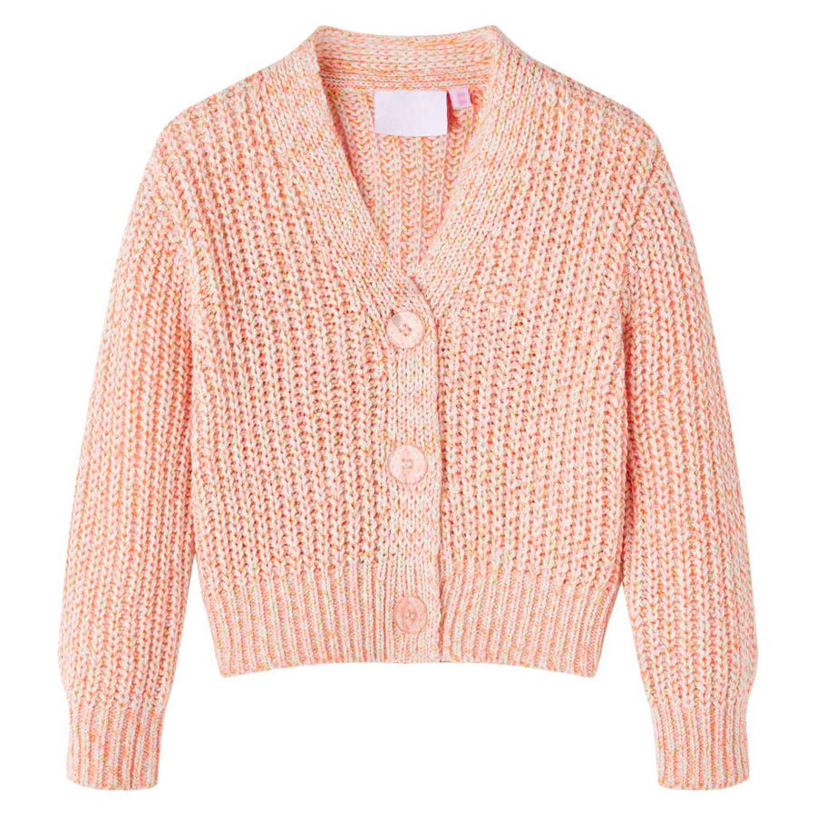 Kindervest gebreid 128 gemengd roze