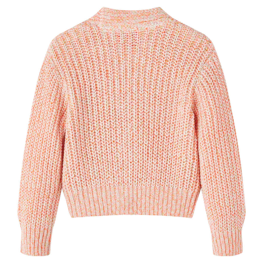 Kindervest gebreid 128 gemengd roze