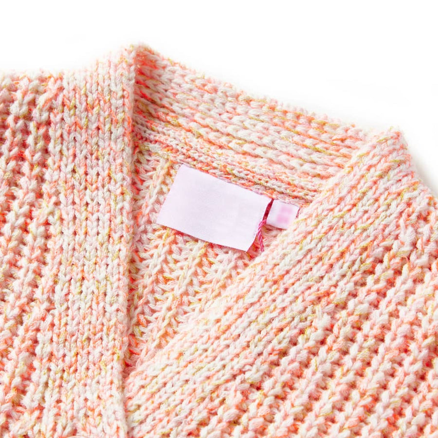 Kindervest gebreid 128 gemengd roze