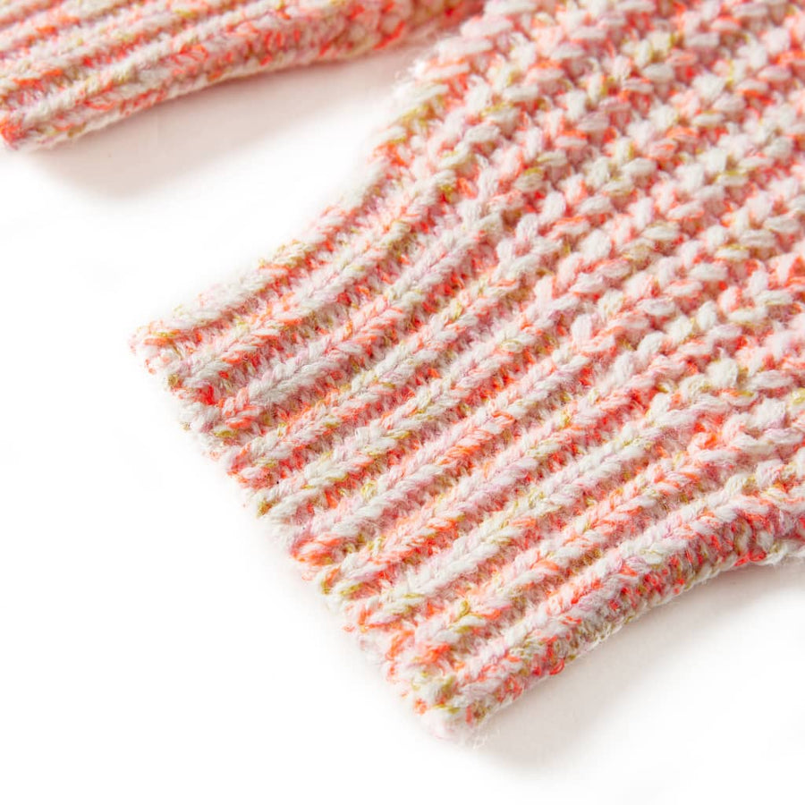 Kindervest gebreid 128 gemengd roze