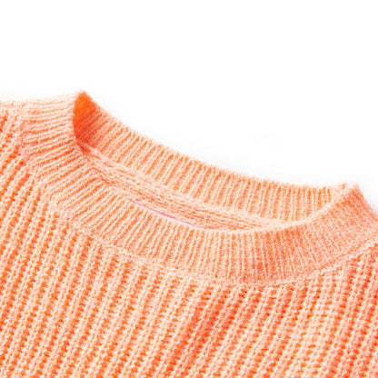 Kindertrui gebreid 128 feloranje orange 128