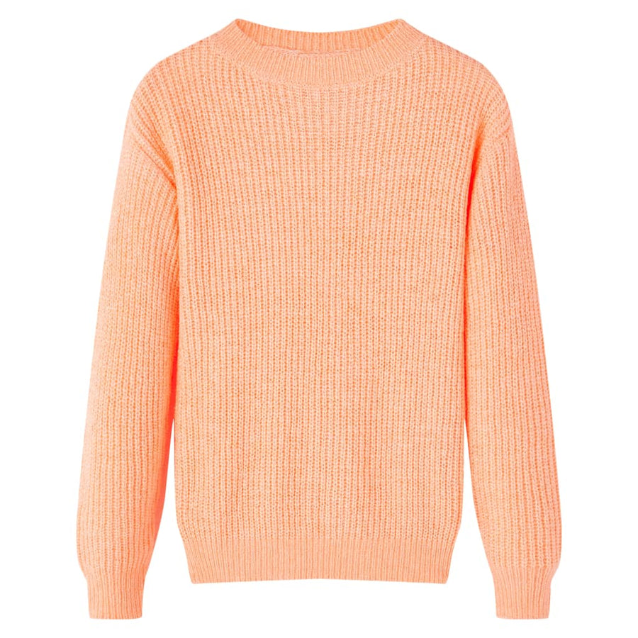 Kindertrui gebreid 140 feloranje orange
