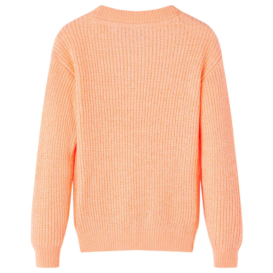 Kindertrui gebreid 140 feloranje orange