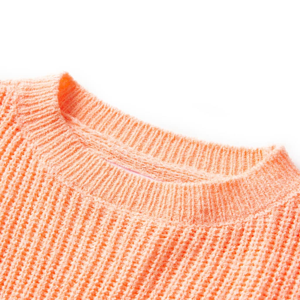Kindertrui gebreid 140 feloranje orange