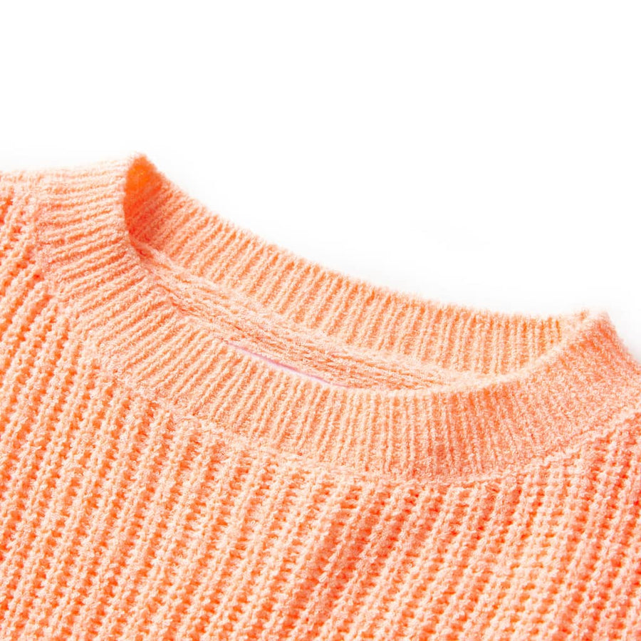 Kindertrui gebreid 140 feloranje orange
