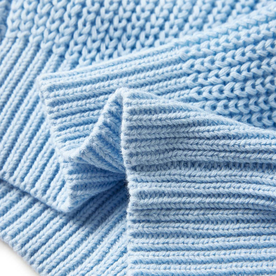 Kindervest gebreid 98 blauw 92
