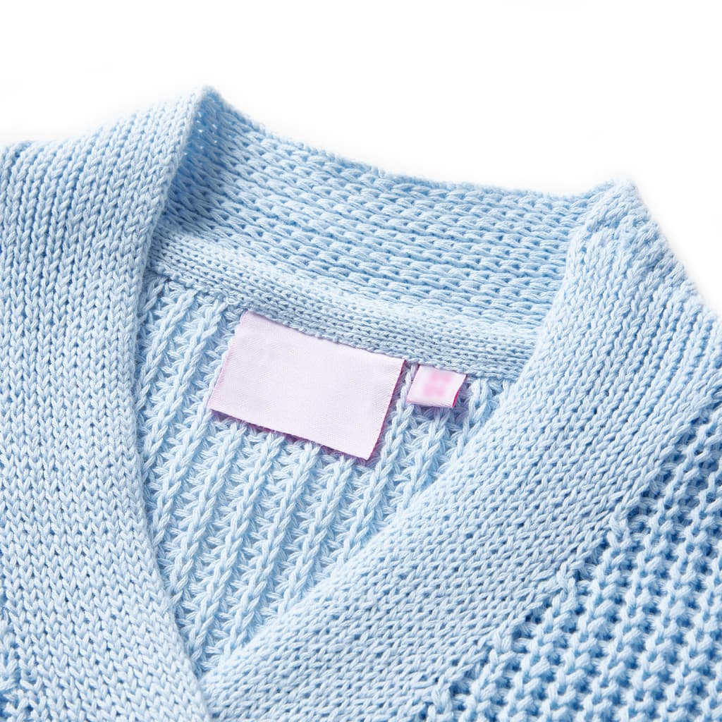 Kindervest gebreid 104 blauw