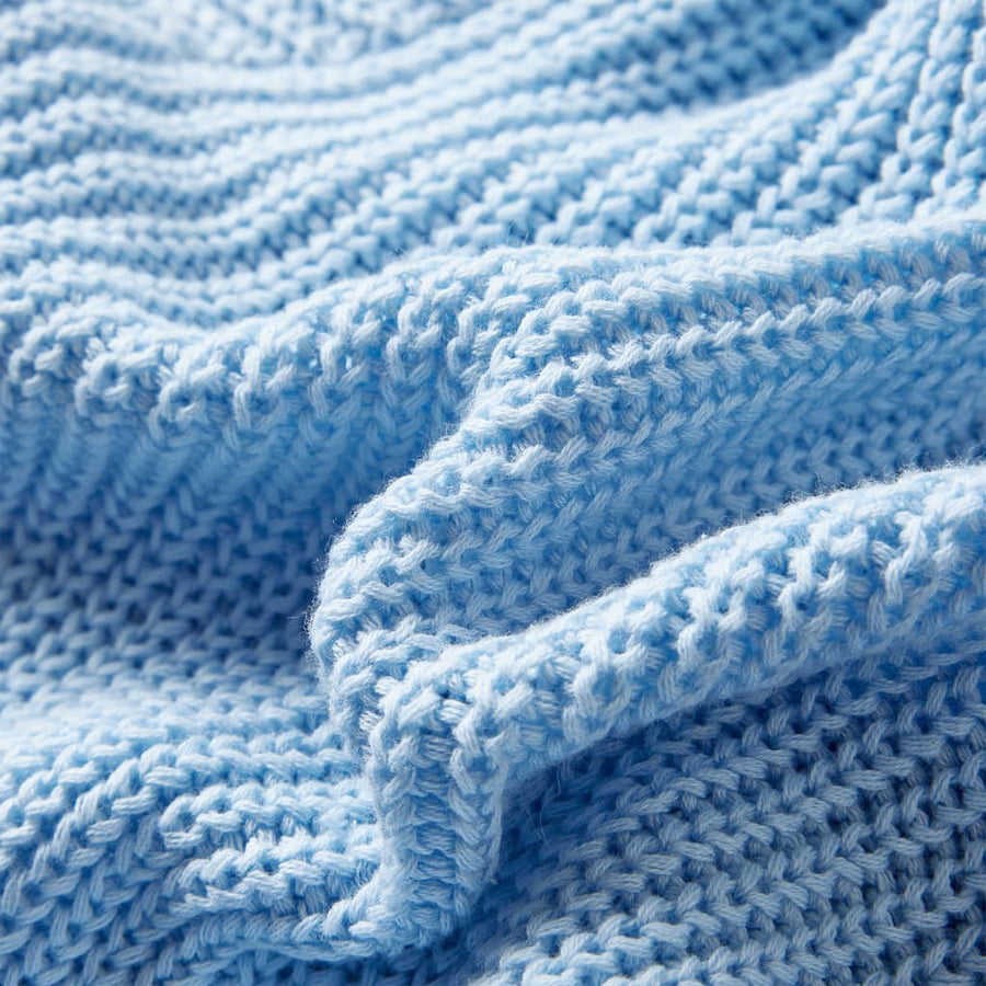 Kindervest gebreid 116 blauw