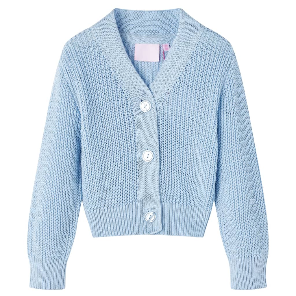 Kindervest gebreid 128 blauw