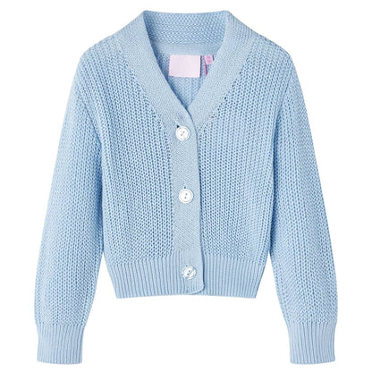 Kindervest gebreid 128 blauw
