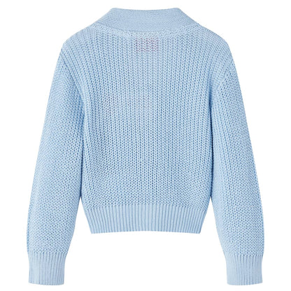 Kindervest gebreid 128 blauw