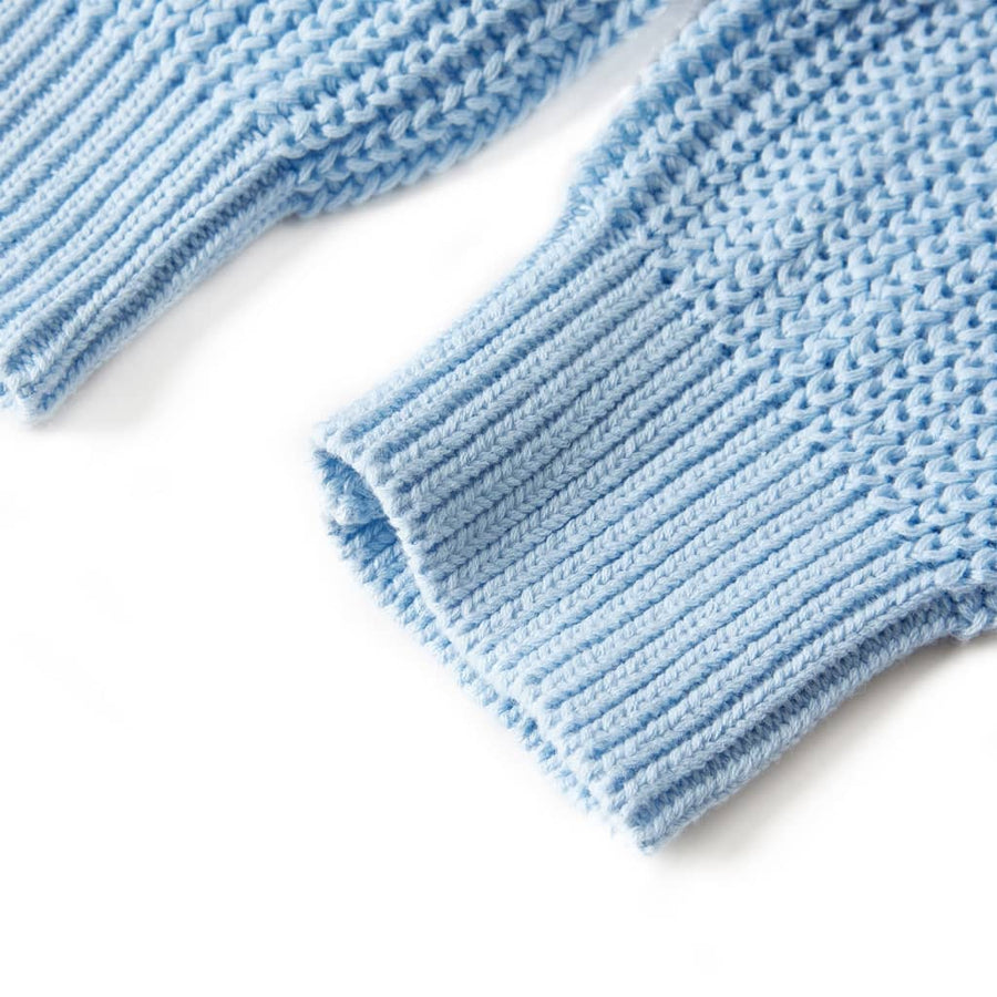 Kindervest gebreid 128 blauw