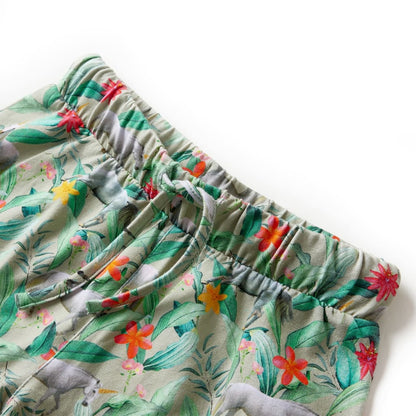 Kindershorts met trekkoord 116 lichtkaki 116