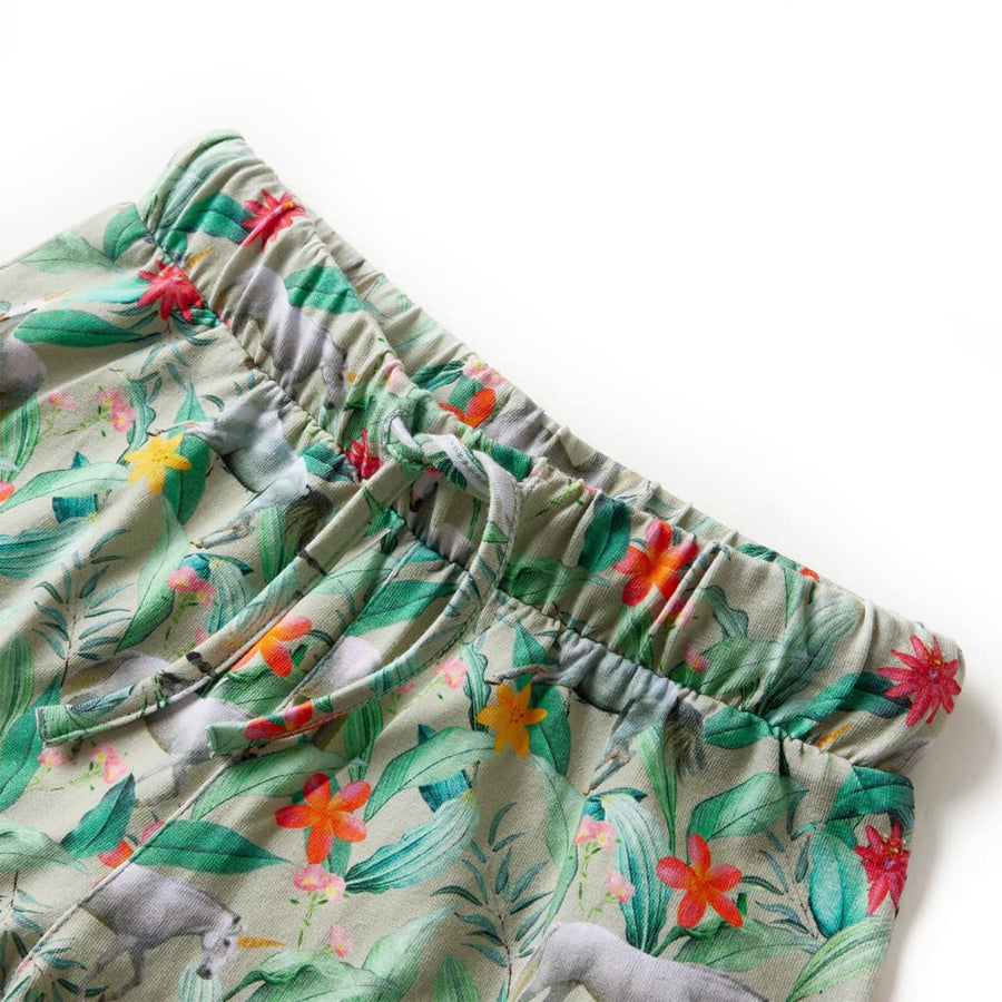 Kindershorts met trekkoord 116 lichtkaki 116
