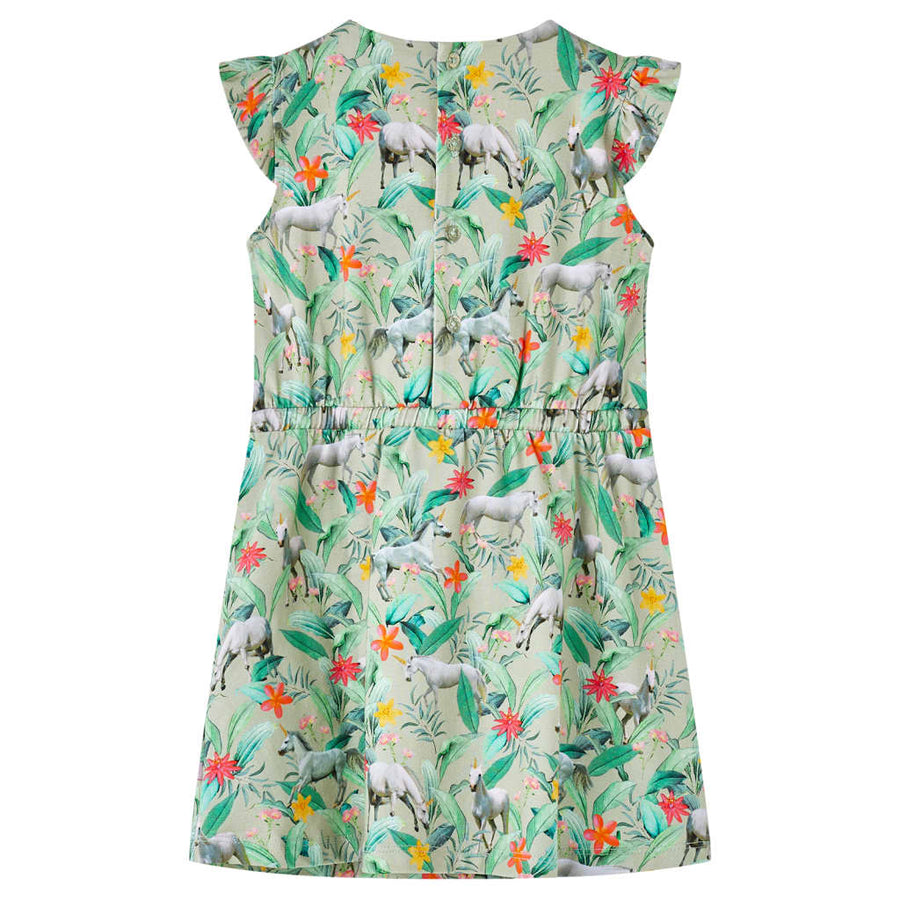 Kinderjurk 116 lichtkakikleurig 116