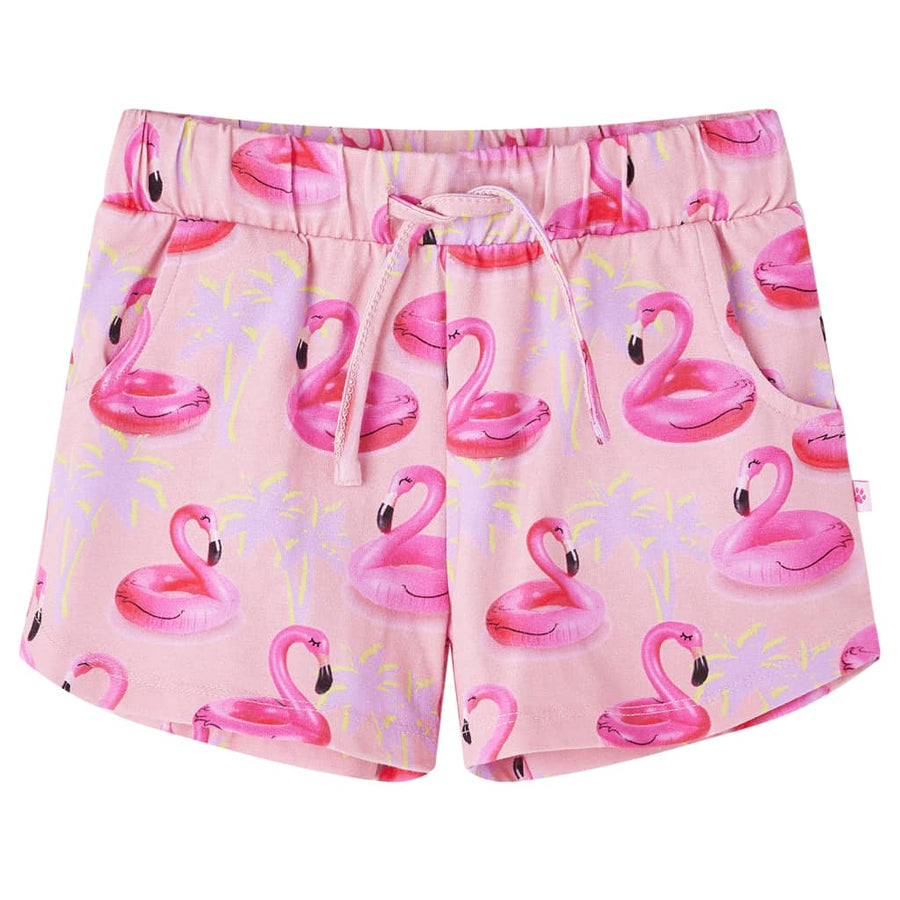 Kindershorts met trekkoord 116 lichtroze