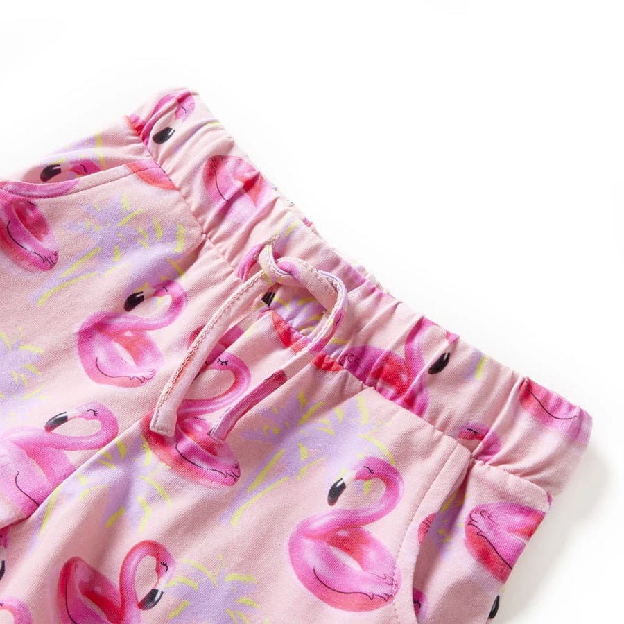 Kindershorts met trekkoord 116 lichtroze