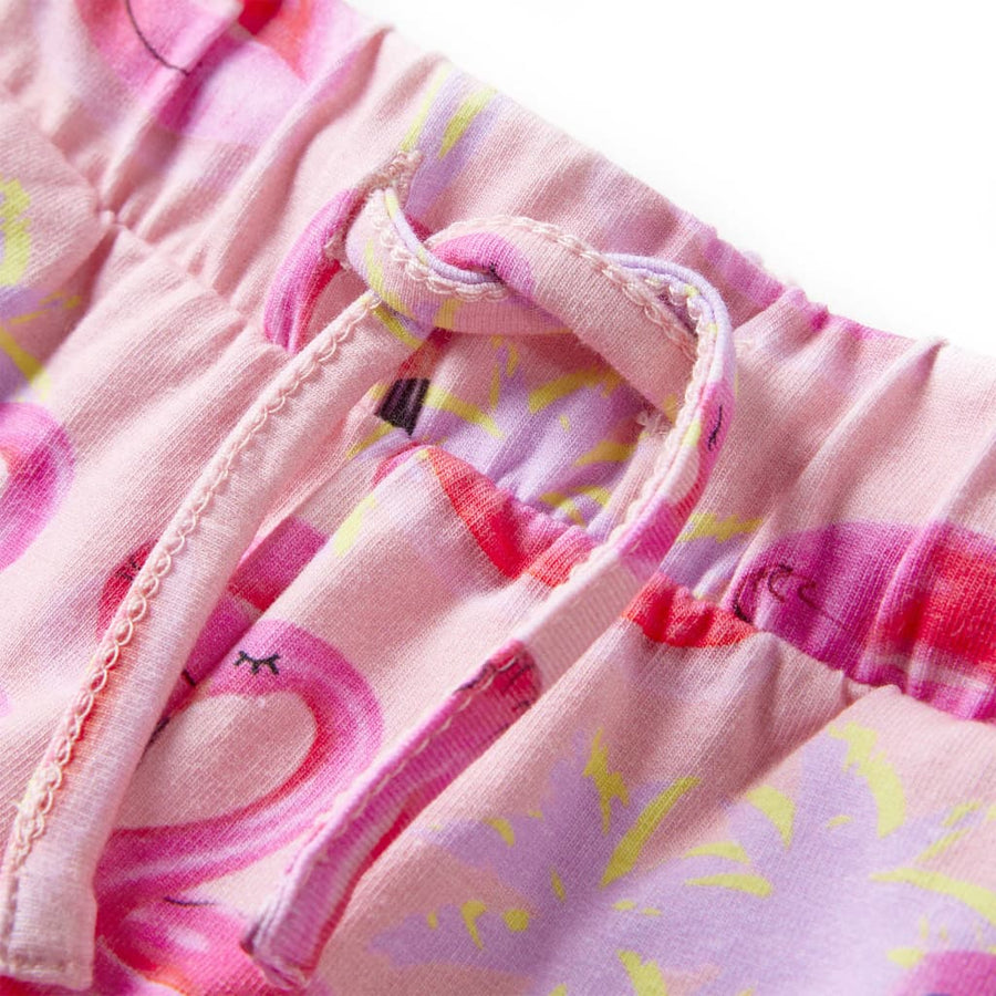 Kindershorts met trekkoord 128 lichtroze