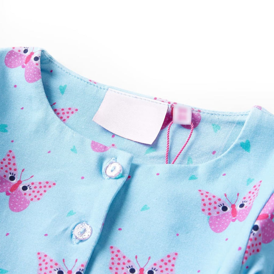 Kinderjurk met knopen zonder mouwen 104 blauw