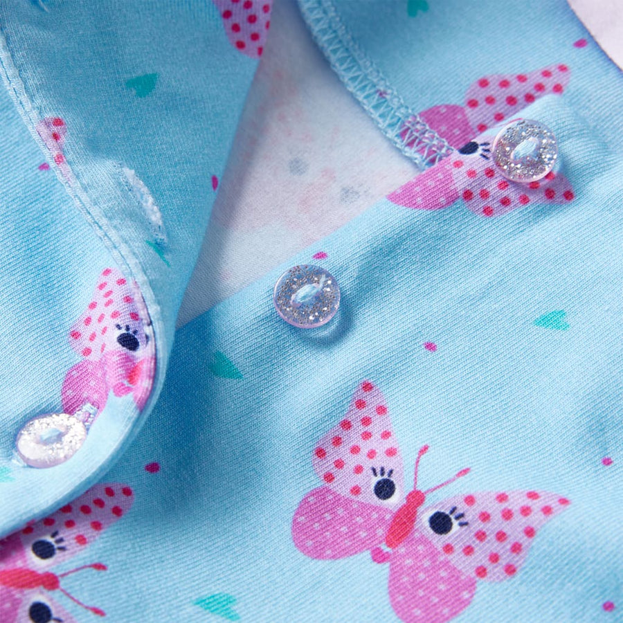 Kinderjurk met knopen zonder mouwen 104 blauw