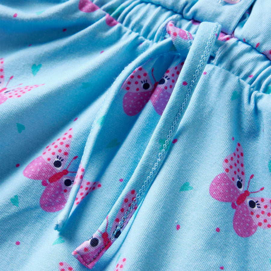Kinderjurk met knopen zonder mouwen 104 blauw