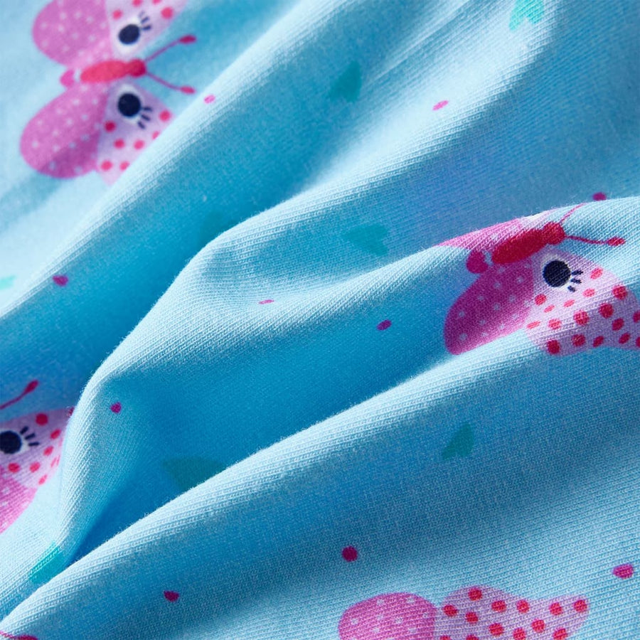 Kinderjurk met knopen zonder mouwen 104 blauw