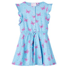 Girls' sleeveless buttoned dress 116 blue