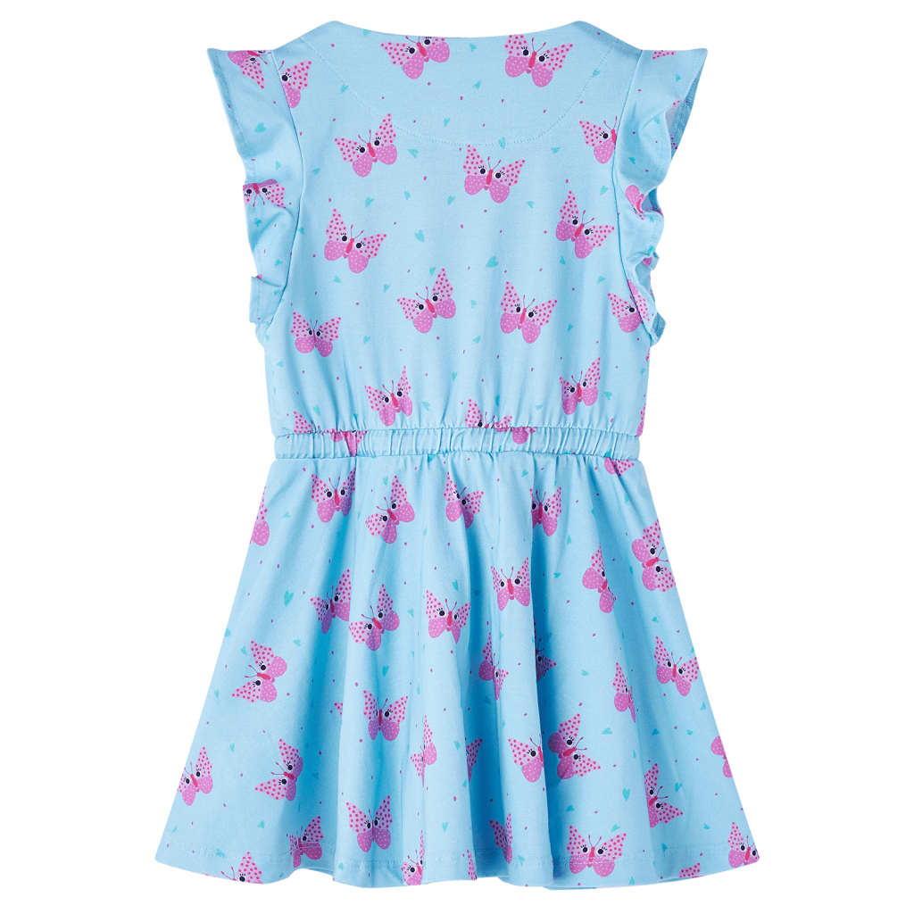 Kinderjurk met knopen zonder mouwen 116 blauw