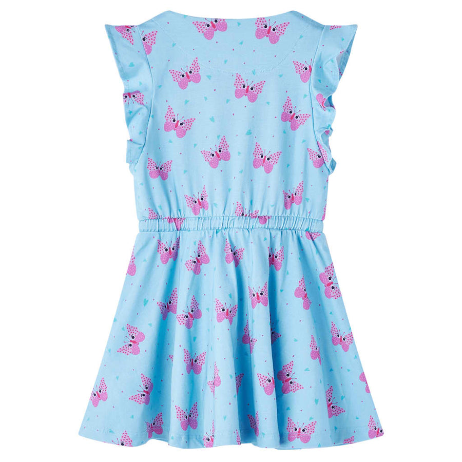 Kinderjurk met knopen zonder mouwen 116 blauw
