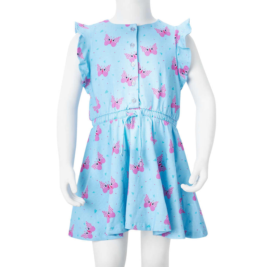 Kinderjurk met knopen zonder mouwen 116 blauw