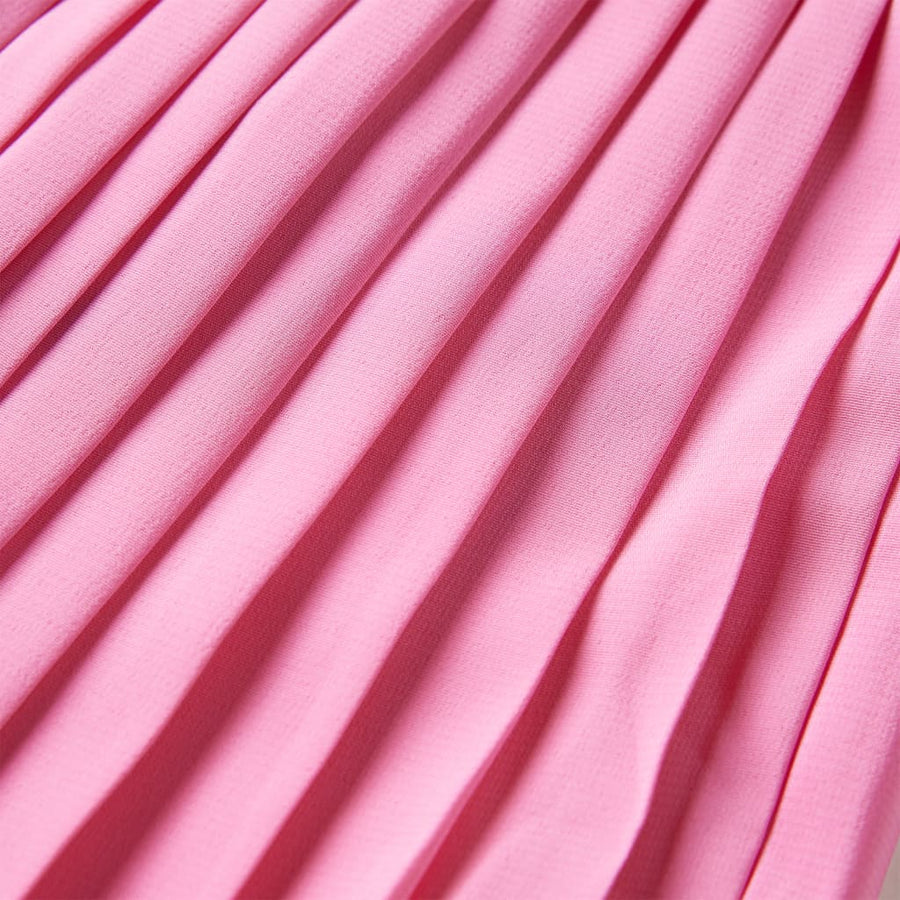 Kinderplooirok met print 128 roze Roze