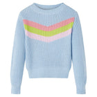 Kindertrui gebreid blauw maat 104