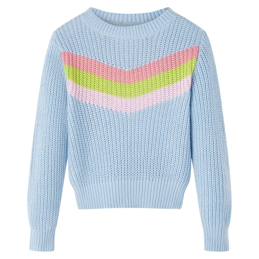 Kindertrui gebreid 104 blauw