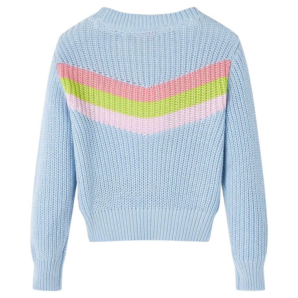 Kindertrui gebreid 104 blauw