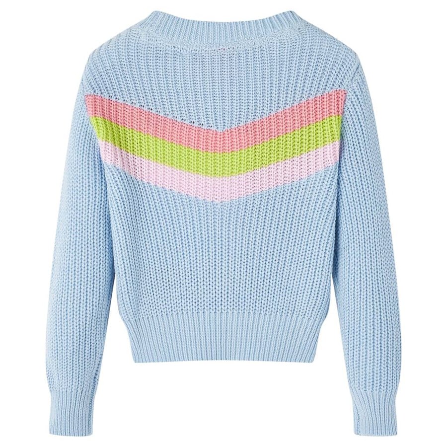 Kindertrui gebreid 104 blauw