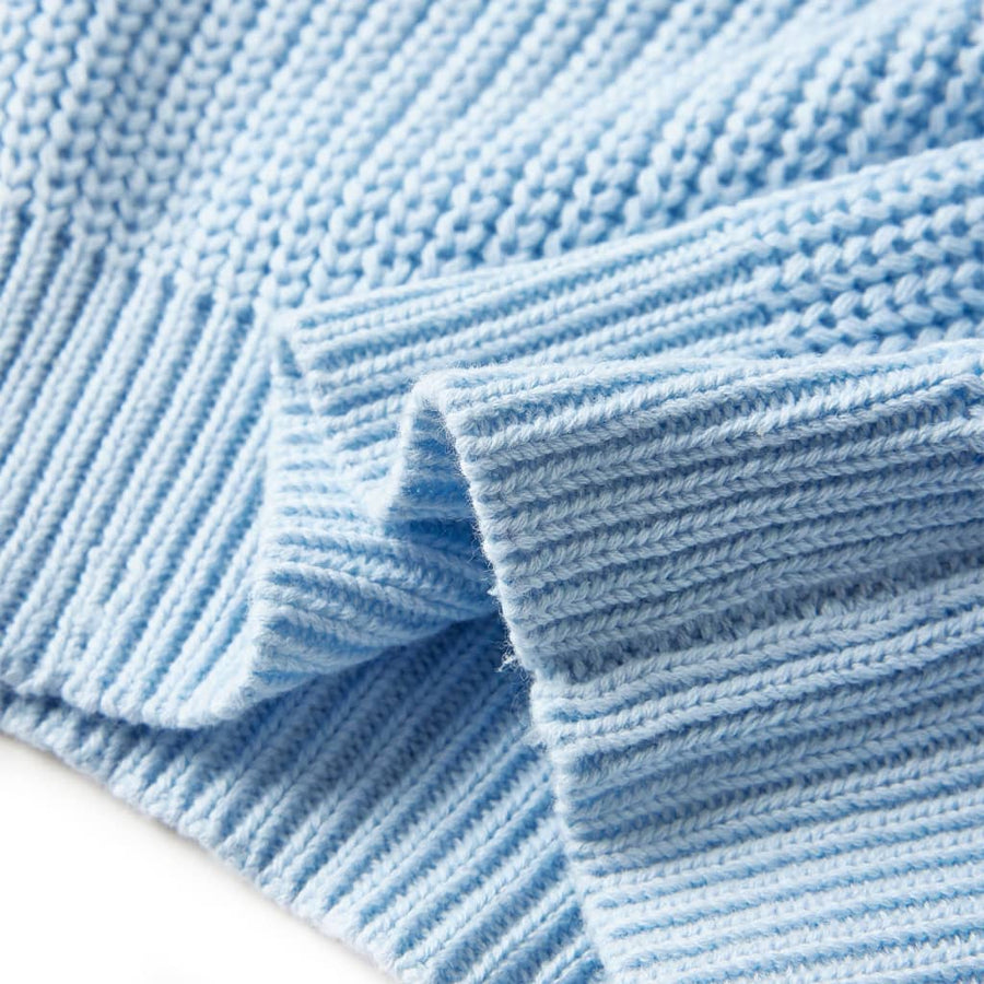 Kindertrui gebreid 104 blauw