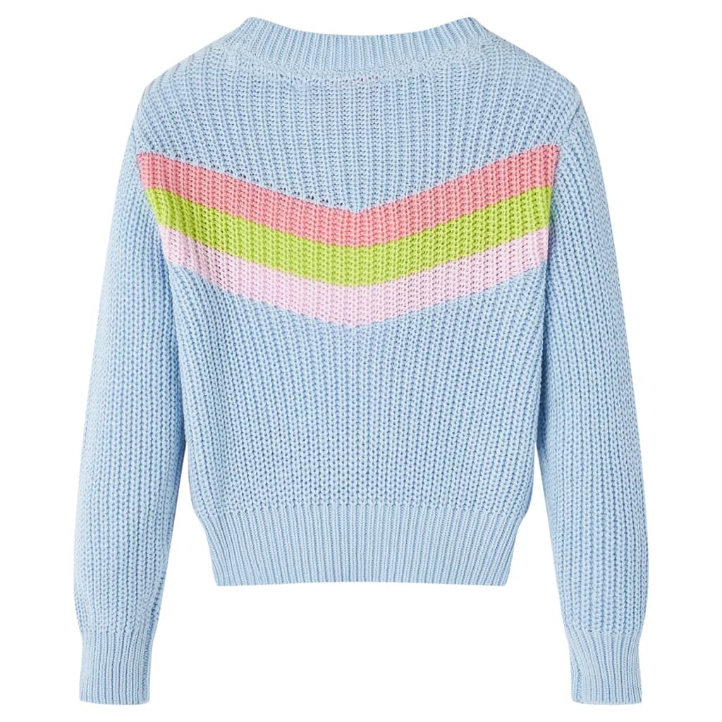 Kindertrui gebreid 116 blauw