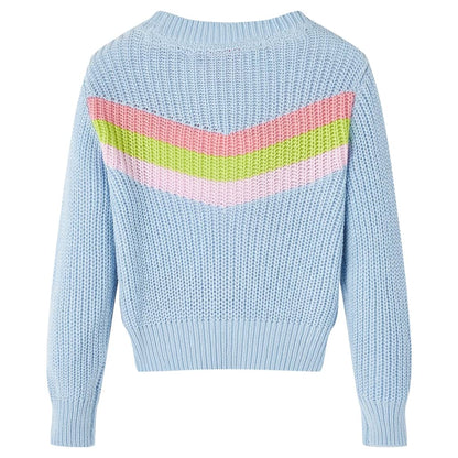 Kindertrui gebreid 116 blauw