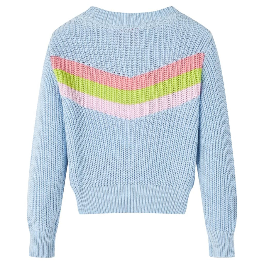 Kindertrui gebreid 116 blauw