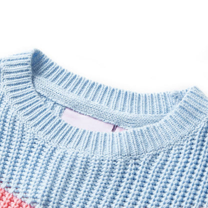 Kindertrui gebreid 116 blauw