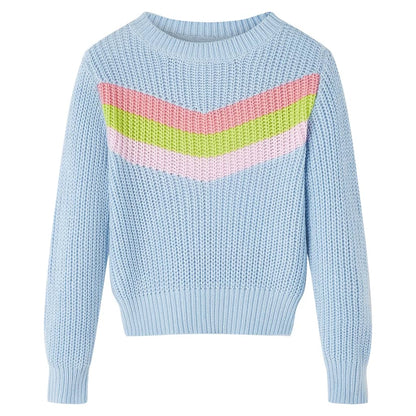 Kindertrui gebreid 128 blauw