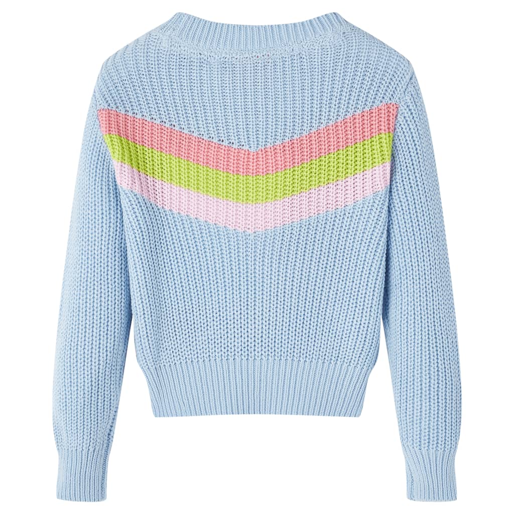 Kindertrui gebreid 128 blauw