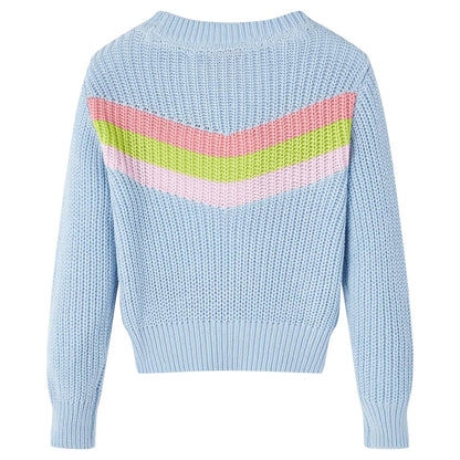 Kindertrui gebreid 128 blauw
