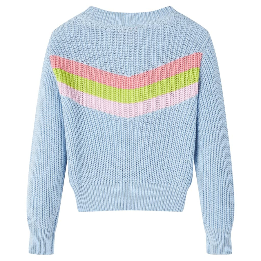 Kindertrui gebreid 128 blauw